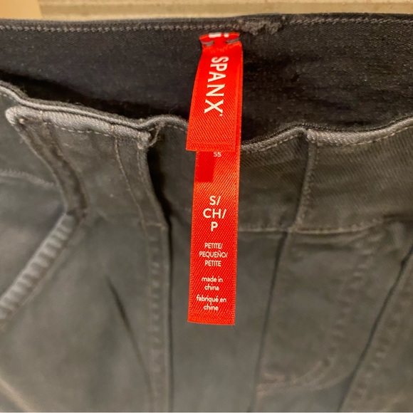 SPANX Women's Twill Ankle Cargo Pants in Washed Black size S Petite NEW - Picture 7 of 9